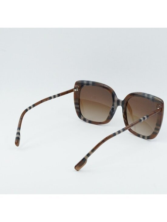 Burberry BE4323 400513 Women Sunglasses Check Brown Square Frame, Brown Lenses main image 6